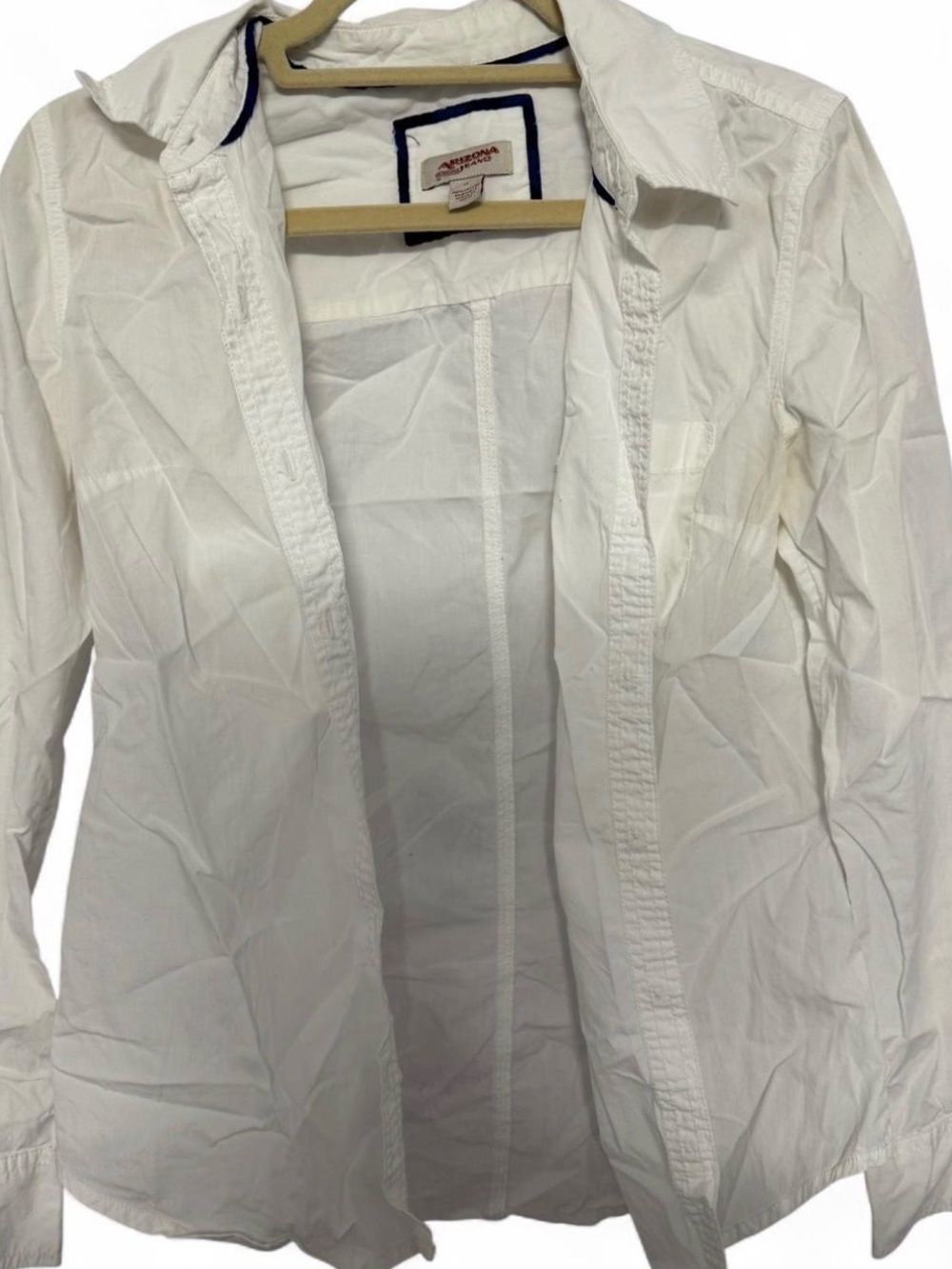 Arizona Jean Company White Button-Down Shirt